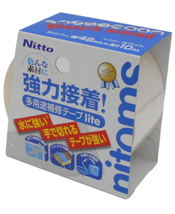 ニトムズ 多用途補修テープ lite10 ホワイト 幅48mm×長さ10m M5351