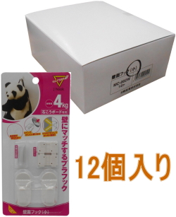 日軽産業 マクッジクロス8 Jフック 壁面フック（小）MC-002W 小箱12個入り