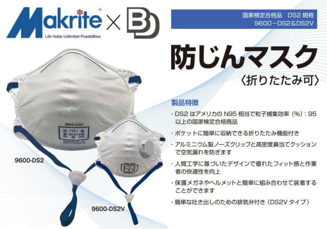 ボンド商事 BD使い捨て防じんマスク（排気弁なし）20枚入り