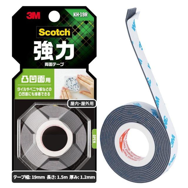 3M スコッチ 強力両面テープ 凹凸面用 KH-19R