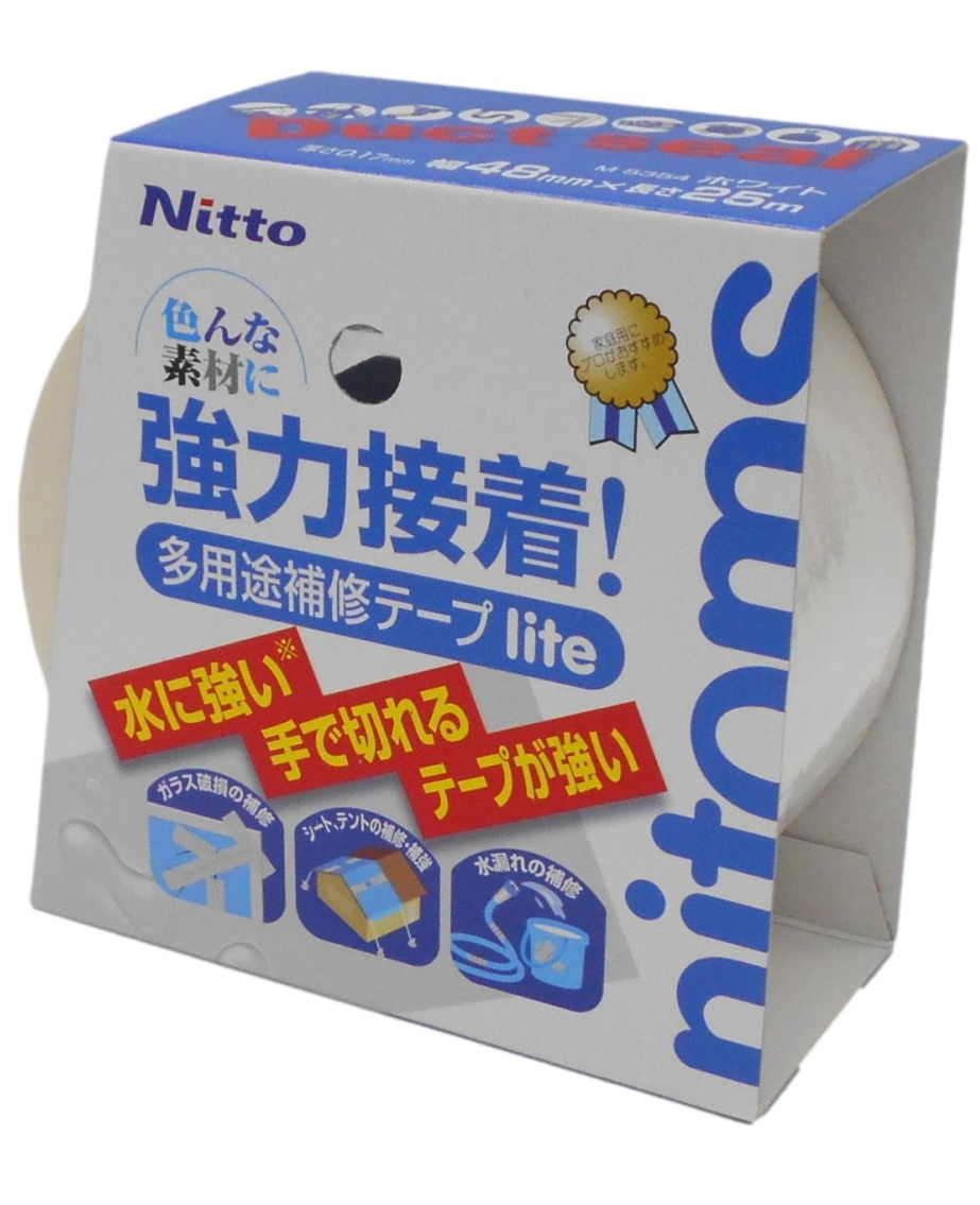 ニトムズ 多用途補修テープ lite25 ホワイト 幅48mm×長さ25m M5354
