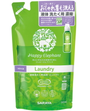 サラヤ ハッピーエレファント 液体洗たく用洗剤コンパクト 詰替用 540ml