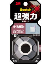 3Mスコッチ超強力両面テープタイル表面用幅12mm×長さ1.5mKST-12R