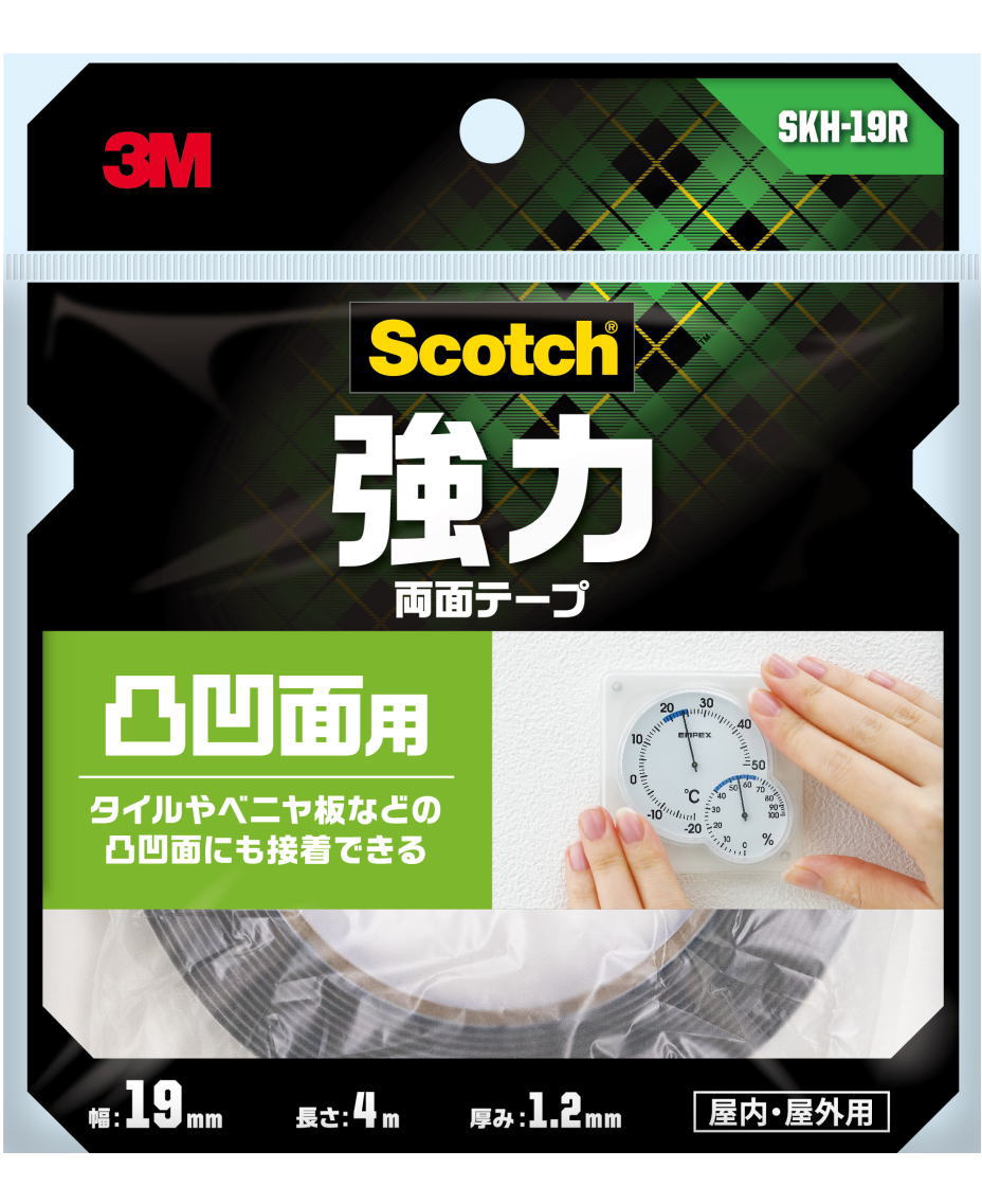 3M強力両面テープ凸凹面用幅19mm×長さ4mSKH-19R