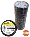 3M Temflex(テムフレックス) ビニールテープ180 ブラック 19mm×20m (180 BLA 20) 10個入