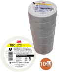 3M Temflex(テムフレックス) ビニールテープ180 ホワイト 19mm×20m (180 WHI 20) 10個入