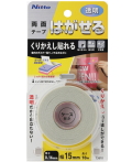 ニトムズ はがせる両面テープ くりかえし貼れる透明 幅15mm×長さ10m T3810