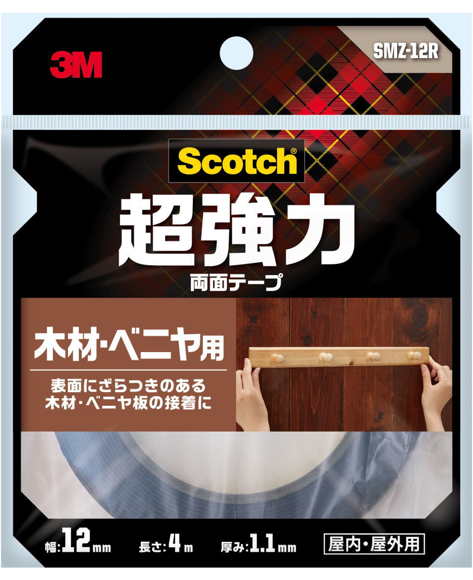 3Mスコッチ超強力両面テープ木材・ベニヤ用SMZ-12R