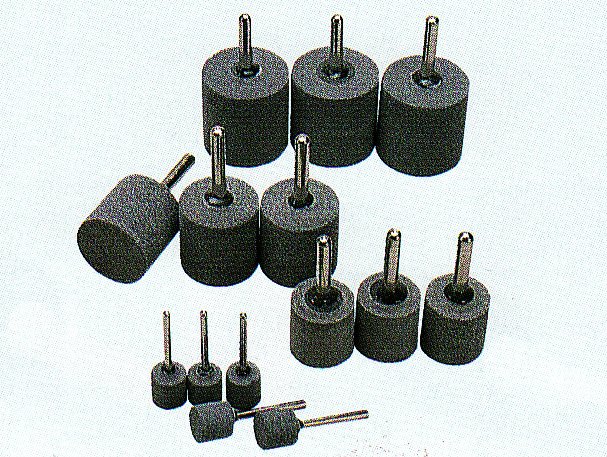 石材磨き用_PVA軸付砥石（円筒型A号）外径25mm×高さ35mm×軸径6mm