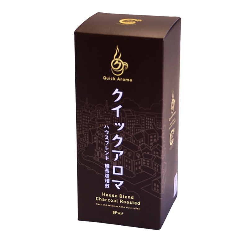 7月中旬終売予定【神戸珈琲物語】クイックアロマ 　炭火ハウスブレンド 72g((9g×4パック)× 2袋)  | クイックコーヒー | 神戸珈琲物語 公式通販　32014