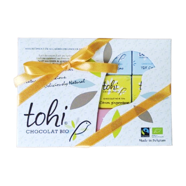 【フェアトレード】トヒ アソートメントボックス12枚入 38029 「サステナブルな甘さを、ひと箱に。トヒのフェアトレードチョコレート 12枚アソート」