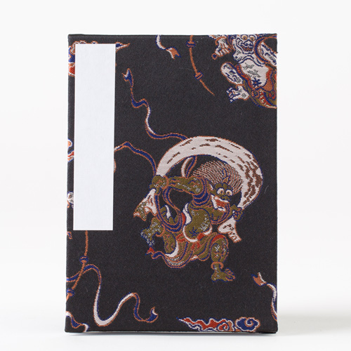 【御朱印帳】大判12x18cm蛇腹式/風神雷神（黒orキナリ）