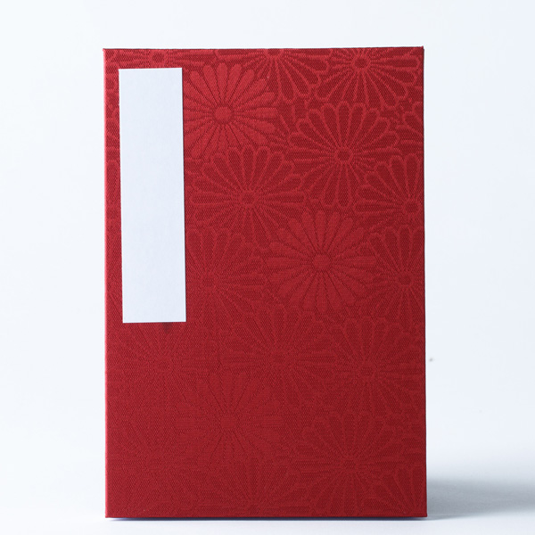 【御朱印帳】大判/百裂小菊/赤色