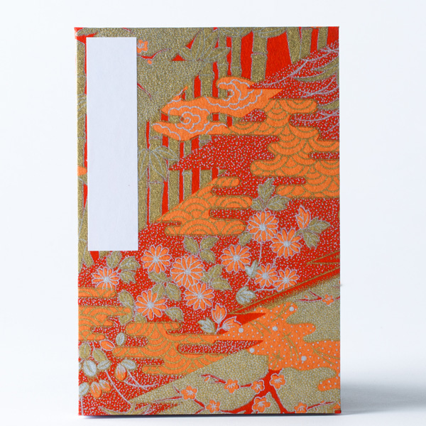 【ビニールカバー付き御朱印帳】竹雲菊　大判