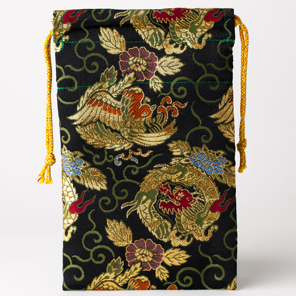 金色装飾の武具 小柄袋 (龍が三鈷柄剣に巻く) 袋 江戸