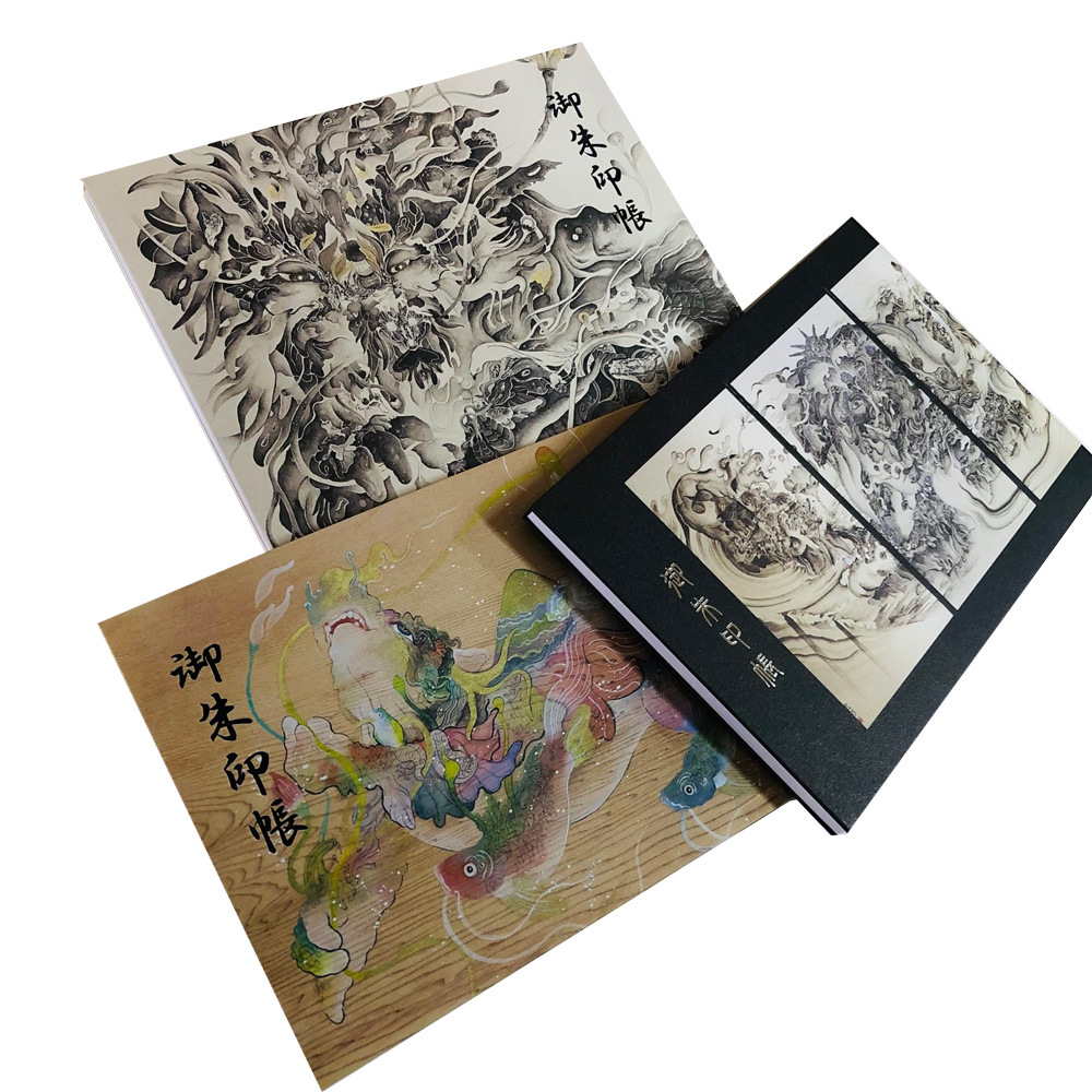 【見開き御朱印帳】西垣至剛画伯/3種新作/蛇腹式/