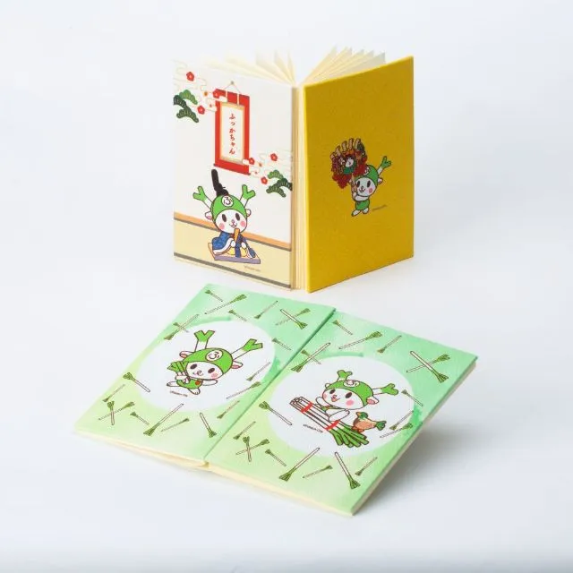 ふっかちゃんスタンプ帳】蛇腹式 大判12x18 鳥の子紙