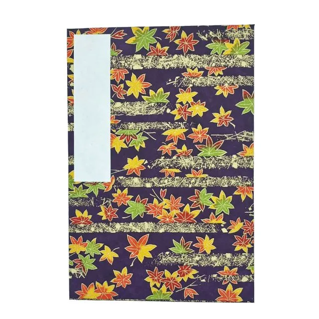 ビニールカバー付き御朱印帳】友禅紙 蛇腹式 小型11x16 大判12x18