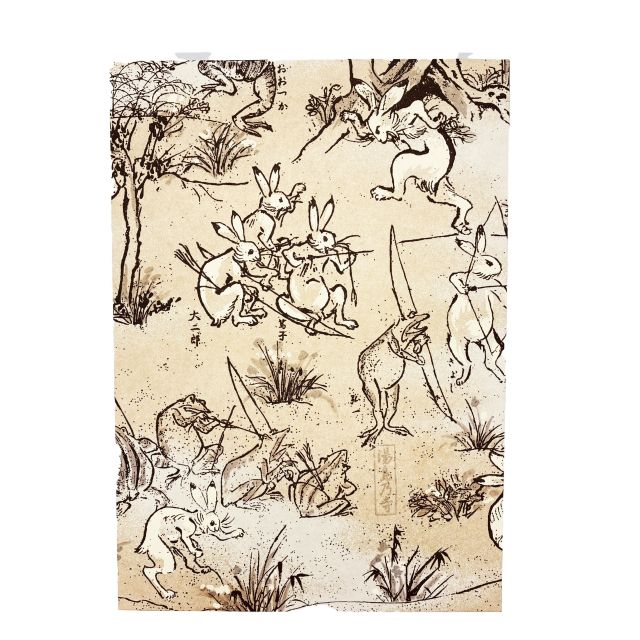 A4極大判 御朱印帳 鳥獣戯画 21×30cm｜蛇腹式 奉書紙 日本製