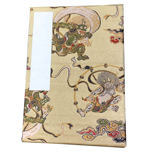 【御朱印帳】小型11x16cm/風神雷神(白キナリor黒)