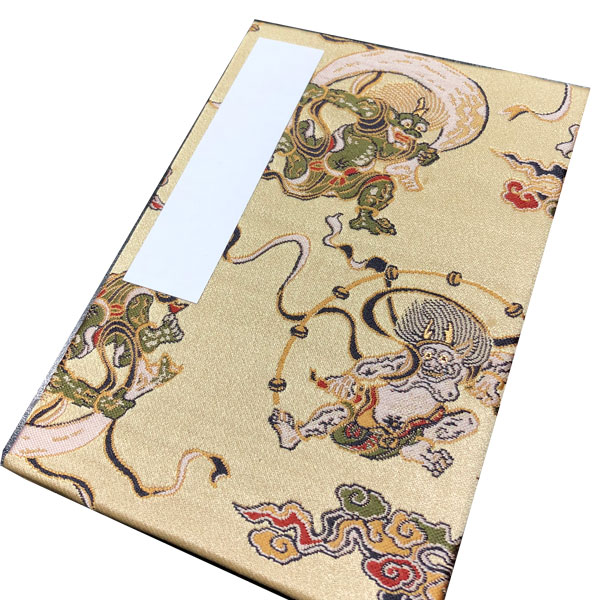 【御朱印帳】小型11x16cm/風神雷神(白キナリor黒)
