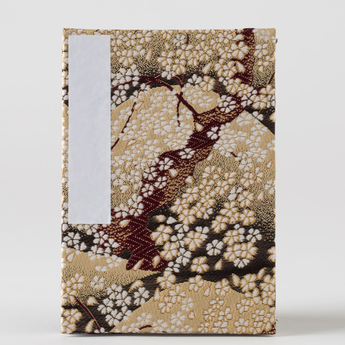 【御朱印帳袋セット】遠山しだれ桜（京都西陣金襴 蛇腹 小型サイズ）