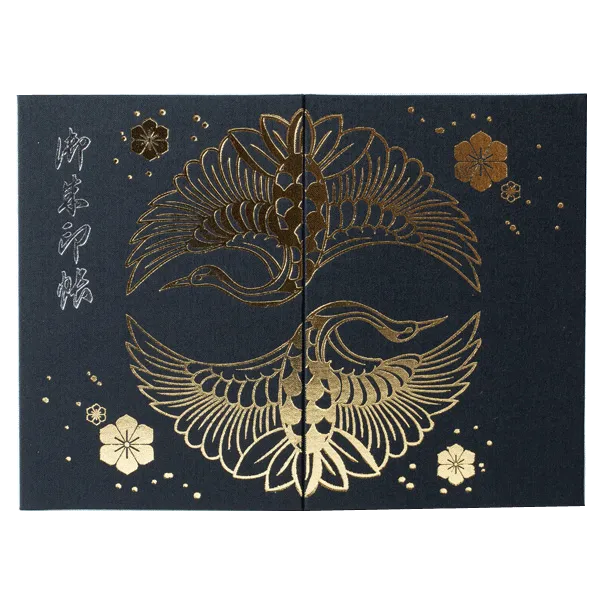 【御朱印帳】観音鶴王/蛇腹式大判/2色カラーバリエーション