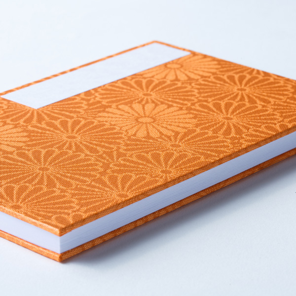 【御朱印帳】大判/百裂小菊/橙色