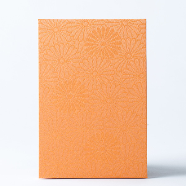 【御朱印帳】大判/百裂小菊/橙色