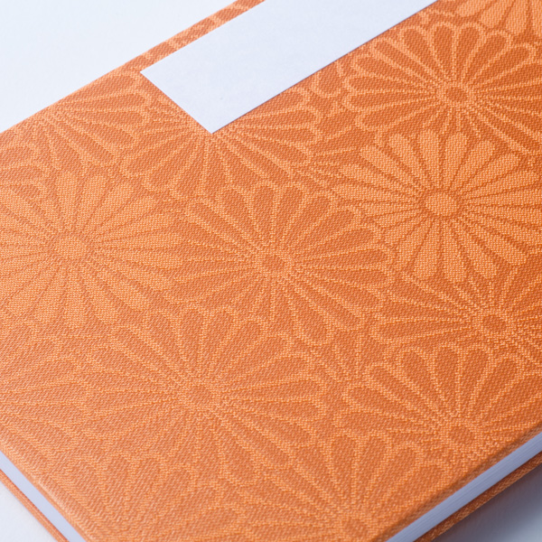 【御朱印帳】大判/百裂小菊/橙色