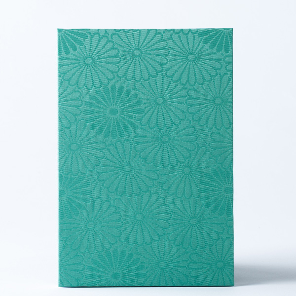 【御朱印帳】大判/百裂小菊/緑色