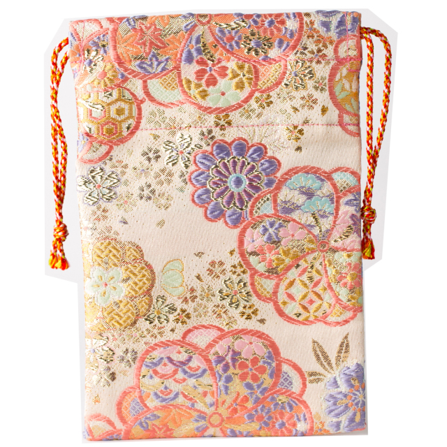 かわいらしいねじ梅柄の高級御朱印帳袋です