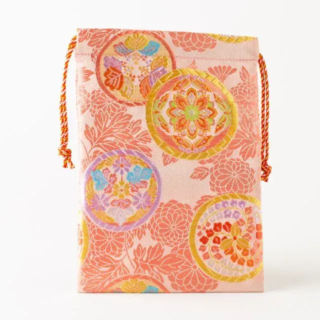 専用★ハンドメイド✳︎縦長巾着　テラゾー柄　縄跳び袋や母子手帳入れ、通帳入れにも♪ 専用☆ハンドメイド✳︎縦長巾着 テラゾー柄 縄跳び袋や母子手帳入れ