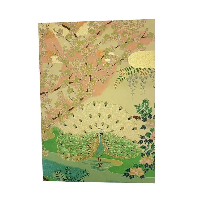 【御朱印帳】古代錦友禅 四季/A4極大判21x30cm/蛇腹式