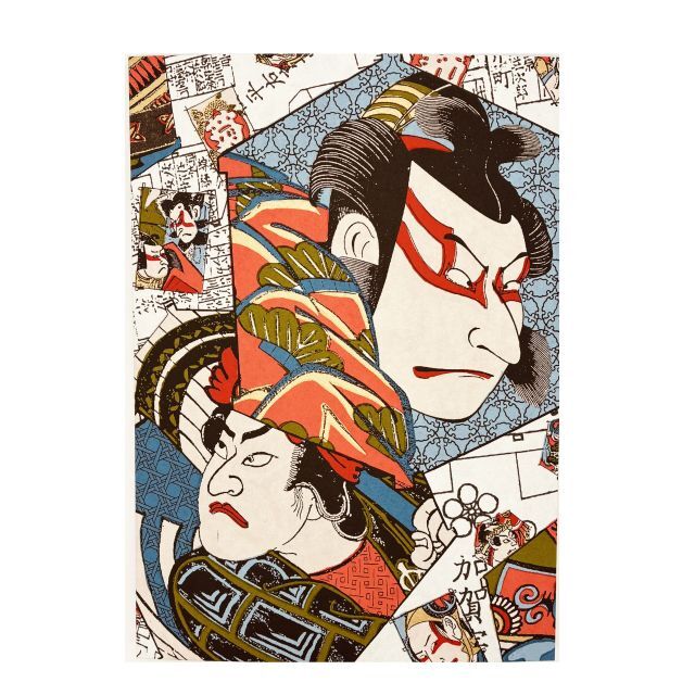 【御朱印帳】総柄友禅 江戸の空/A4極大判21x30cm/蛇腹式