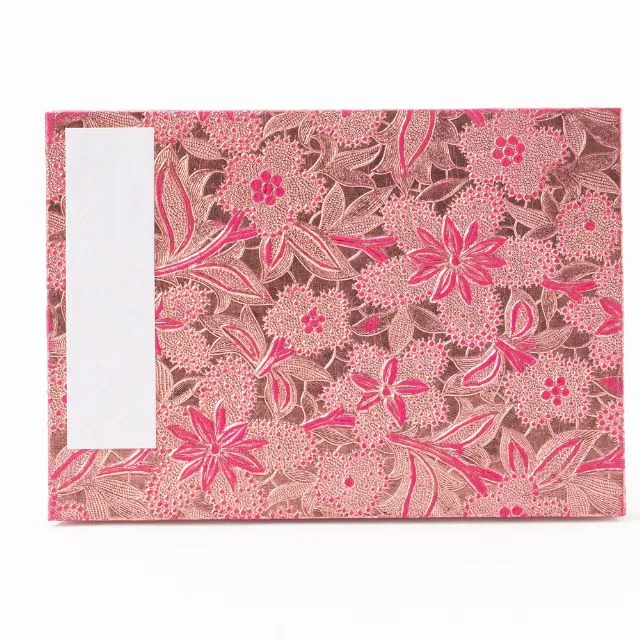 見開き御朱印帳 エンボス紙 横型特大判26×18cm 蛇腹式