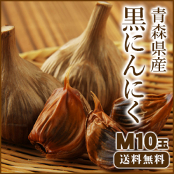 【送料無料】青森産福地ホワイト使用 熟成発酵黒にんにく Mサイズ10入【まとめ買い】