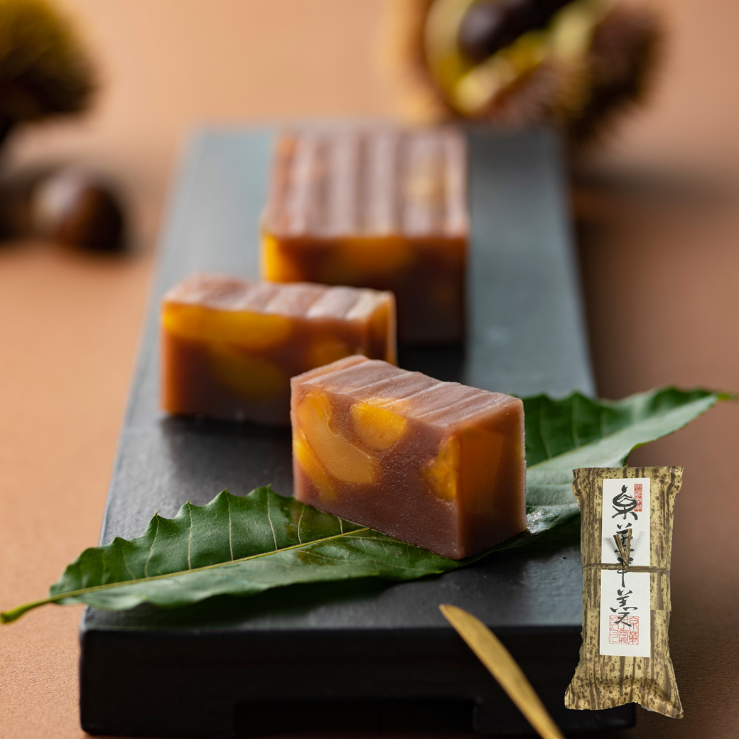 鼓月 栗蒸羊羹 一棹| 通販 | 京菓子處 鼓月 京都からこだわりの和菓子をお届け致します