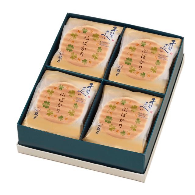 鼓月 メッセージプレミアム千寿せんべい「心ばかり」 13893 デザイン メッセージ プレミアム千寿せんべい