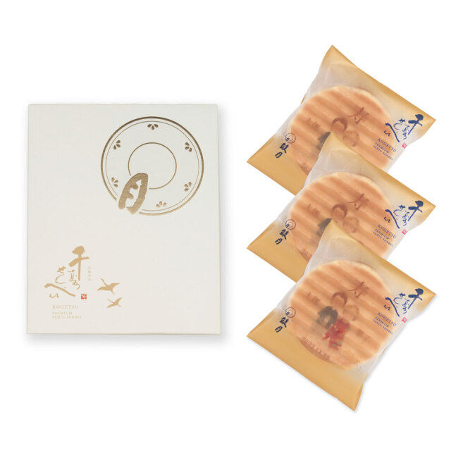 鼓月　完全オリジナルプレミアム千寿せんべい（3枚入）※3箱以上の注文となります。