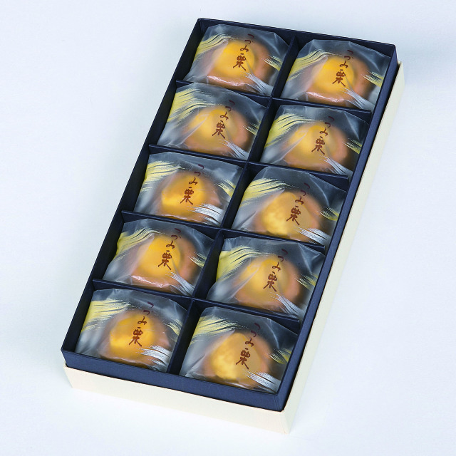 鼓月 つづみ栗 10個入 つづみ栗10入り箱