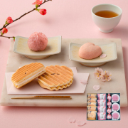 桜香る春ギフト 銘菓撰詰合せ（プレミアム千寿せんべい5枚、花嵐山4個、花すだれ4個、くずたま桜葉3個）【お急ぎ便対象】