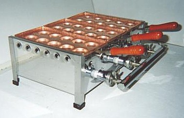 明石焼き器用ガスコンロ5枚掛け(受注生産品、発送は3週間程度）