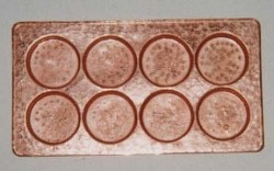 銅製今川焼き・回転焼き器8個穴　(受注生産品、発送は2か月程度）