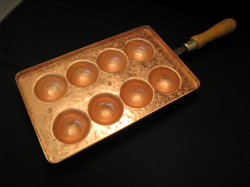 直径48mm8個穴銅板たこ焼き器　(受注生産品、発送は2か月程度）