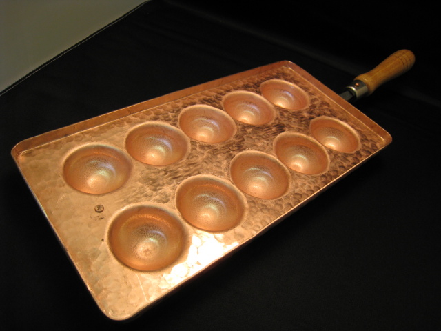直径48mm10個穴銅板たこ焼き器