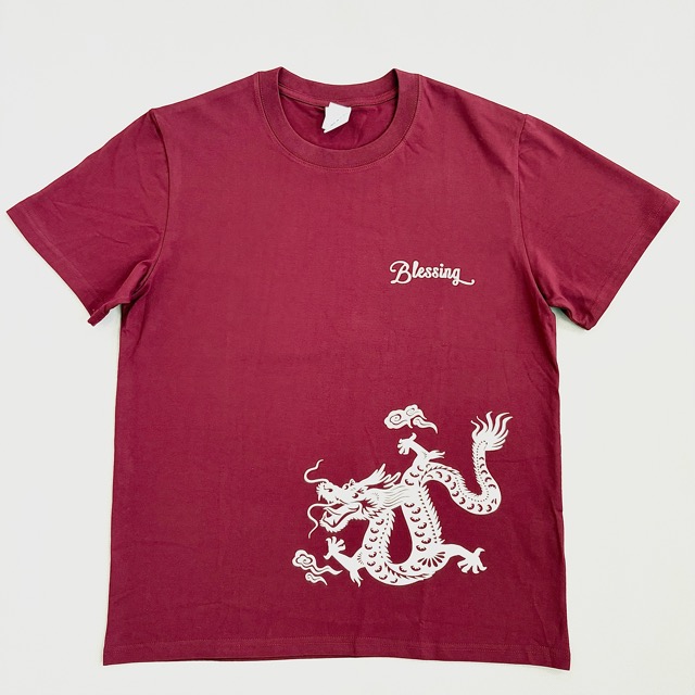 龍プリントTシャツ　