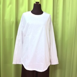 【丈長め】無地長袖Ｔシャツ