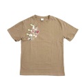 チャイナボタン刺繍Tシャツ