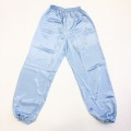【SALE】￥3400→￥1700　太極拳パンツ　ポリサテン　ブルー系　Lサイズ